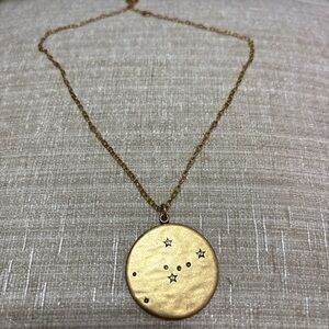 Gold Constellation Disc Pendant Necklace - Women Jewelry